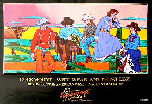 Rockmount Poster - Why Wear Anything Less - These classic posters show the famous era that Rockmount Ranchwear has represented since 1947