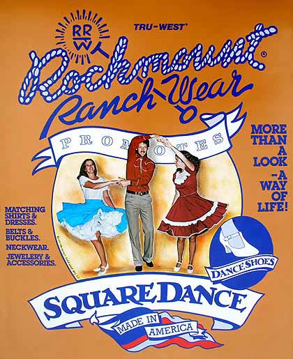 Rockmount Poster - Square Dance - More than a look--a way of life! - These classic posters show the famous era that Rockmount Ranchwear has represented since 1947